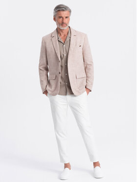 Ombre Ombre Sako OM-BLZB-0128 Béžová Regular Fit