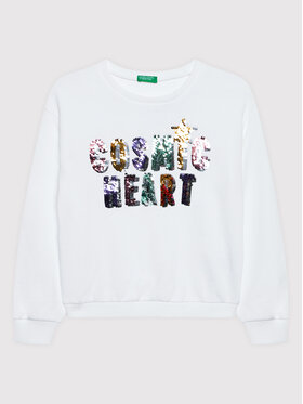 United Colors Of Benetton United Colors Of Benetton Majica dugih rukava 3J68C101I Bijela Regular Fit