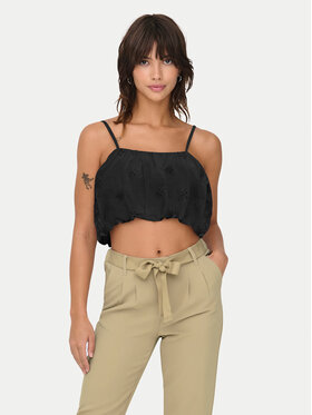 ONLY ONLY Top Lou 15342566 Czarny Cropped Fit