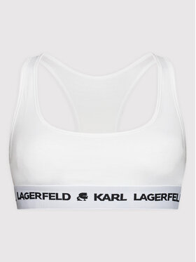 KARL LAGERFELD Top Nedrček Logo 211W2102 Bela