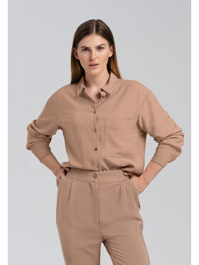 Look Made With Love Look Made With Love Koszula Malena Look 142 Beżowy Loose Fit