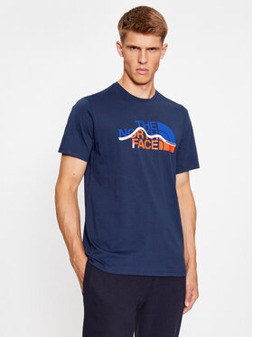 The North Face The North Face T-krekls M S/S Mountain Line TeeNF0A7X1NO5F1 Tumši zils Regular Fit