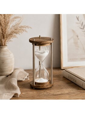 MIAhome MIAhome Figurka Klepsydra TIMEGLAS drewno mango Brązowy