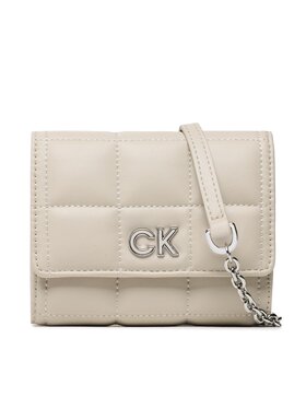 Calvin Klein Calvin Klein Kabelka Re-Lock Quilt Trifold Md W/Strap K60K610476 Šedá