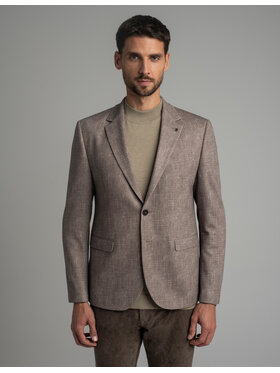 Borgio Borgio Marynarka genola_bz Beżowy Slim Fit