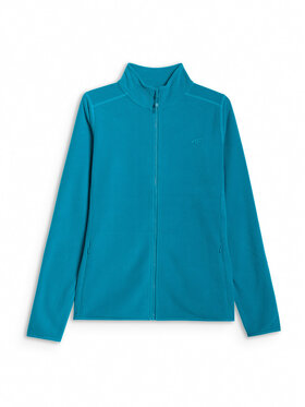4F 4F Bluza BASIC+ Turkusowy Slim Fit