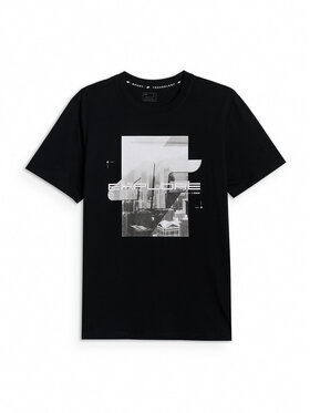 4F 4F T-Shirt CITY Czarny Regular Fit