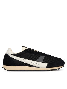 Tommy Jeans Tommy Jeans Laisvalaikio batai Retro Runner Archive Open Mesh EM0EM01715 Juoda