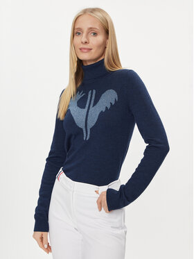 Rossignol Rossignol Rollkragenpullover Classic RLJWO15 Dunkelblau Regular Fit