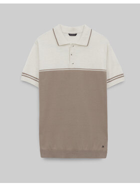 Borgio Borgio Polo odolo Beżowy Classic Fit
