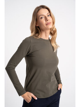CLICK CLICK Bluzka 10-7007 Khaki Regular Fit