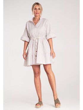 FIGL FIGL Letné šaty M1223 Béžová A-Line Fit