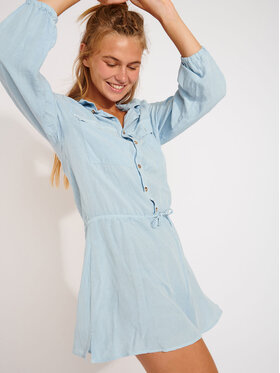 Banana Moon Banana Moon Sommerkleid Sundy Holidays LHN66 Blau Regular Fit