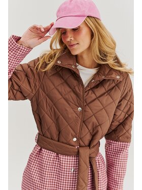 NAOKO NAOKO Kabát Harmony Hnědá Regular Fit