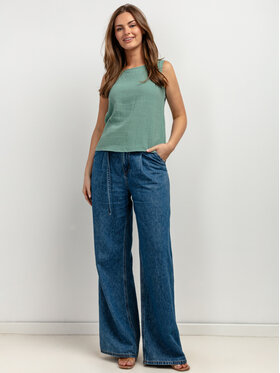 Tessita Tessita Top T430/4/L Zielony Relaxed Fit