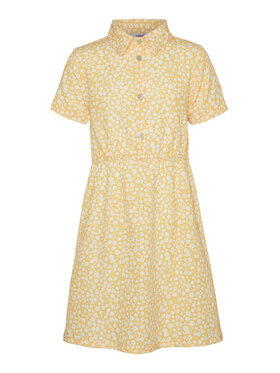 Vero Moda Girl Vero Moda Girl Sukienka 10287816 Żółty Regular Fit