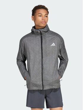 adidas adidas Kurtka do biegania 169321 Srebrny Regular Fit
