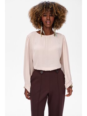 blue shadow blue shadow Bluzka Chic Beżowy Regular Fit
