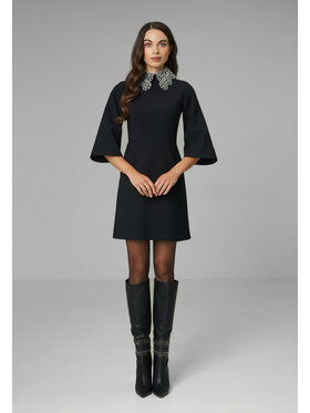 Kasia Zapała Kasia Zapała Sukienka koktajlowa Olivia Czarny Slim Fit