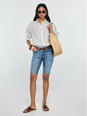 BIG STAR BIG STAR Bermudy SHIRA Niebieski Slim Fit
