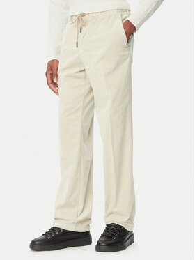 KARL LAGERFELD KARL LAGERFELD Bavlnené nohavice 265358 564827 Béžová Regular Fit