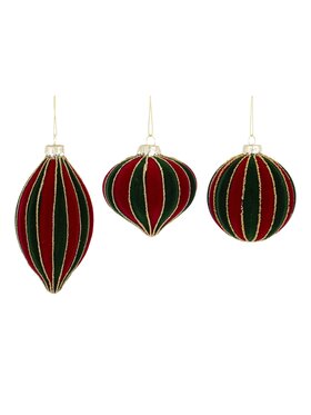 MIAhome MIAhome Bombka szklana 3 szt. PERI Ø 8 cm, 32,5x7 cm Kolorowy