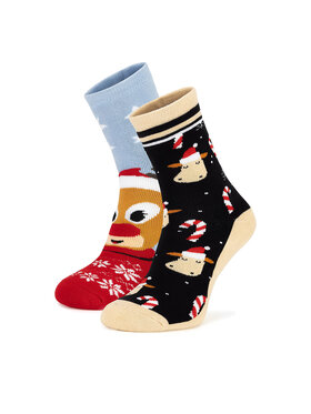 JENNY JENNY Kõrgete unisex sokkide komplekt (2 paari) 4WB-005-AW24 (2-pack) Värviline