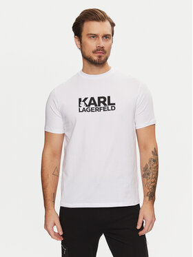 KARL LAGERFELD KARL LAGERFELD T-krekls 755087 551235 Balts Regular Fit