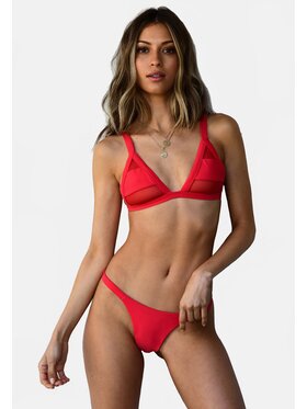 La Michaux La Michaux Dół od bikini FIERCE Czerwony