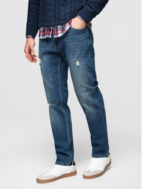 Ombre Ombre Jeansy OM-PADP-0254 Niebieski Regular Fit