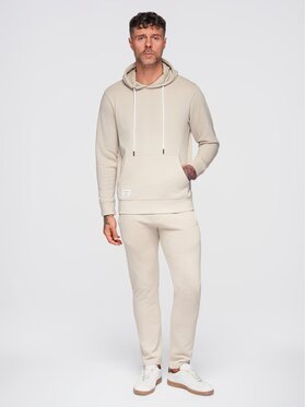 Ombre Ombre Tepláková souprava Z120 Béžová Regular Fit
