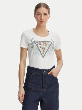 Guess Guess Tricou W6GI12 K3027 Alb Regular Fit
