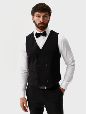Evenemen Evenemen Kamizelka garniturowa Boston Czarny Slim Fit