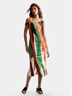 Desigual Desigual Letné šaty Paint Lacroix 26SWVK17 Farebná Slim Fit