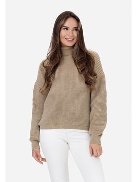 LAURELLA LAURELLA Sweter 6TU043 Beżowy Regular Fit