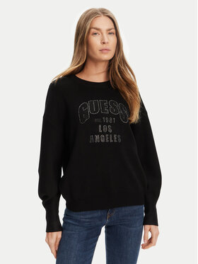 Guess Guess Sweter W5YR26 Z26I2 Czarny Regular Fit