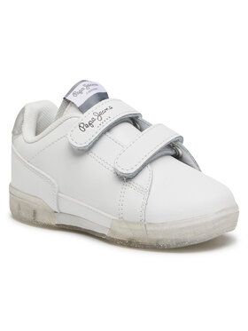 Pepe Jeans Pepe Jeans Sneakersy Lambert Girl Glitter PGS30500 Biały