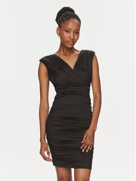 Rinascimento Rinascimento Коктейлна рокля CFC0116163003 Черен Slim Fit