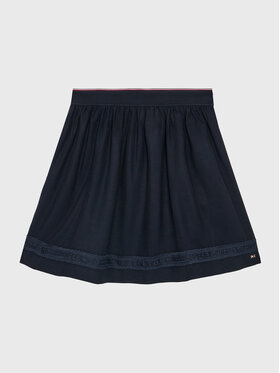 Tommy Hilfiger Tommy Hilfiger Sijonas Ceremonial KG0KG07036 D Tamsiai mėlyna Regular Fit