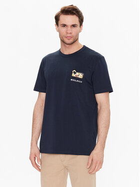 Woolrich Woolrich T-Shirt Camo Sheep CFWOTE0087MRUT2926 Tmavomodrá Regular Fit