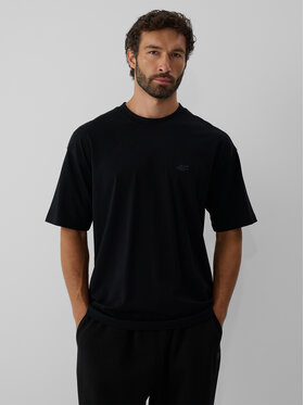 4F 4F T-Shirt COMMERCIAL Czarny Loose Fit