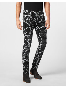PHILIPP PLEIN PHILIPP PLEIN Džínsy 15951 Čierna Straight Leg