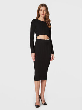 Elisabetta Franchi Elisabetta Franchi Плетена рокля AM-83S-27E2-V360 Черен Slim Fit