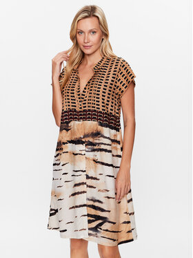 Iconique Iconique Rochie de plajă IC23 109 Maro Regular Fit