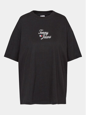 Tommy Jeans Curve Tommy Jeans Curve T-Shirt Essential DW0DW15687 Czarny Regular Fit