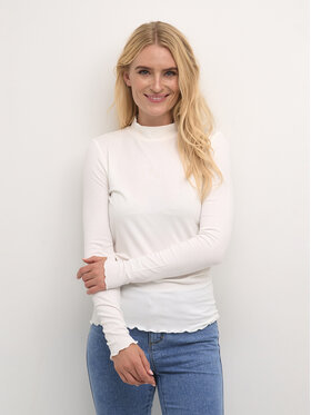 Kaffe Kaffe Bluse Kadrew Turtleneck 10507922 Weiß Shaped Fit
