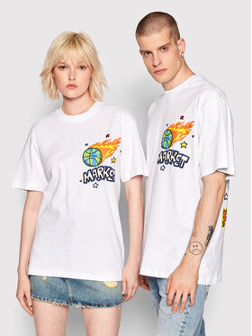 Market Market T-shirt Unisex Mem Orabilia 399001110 Bijela Relaxed Fit