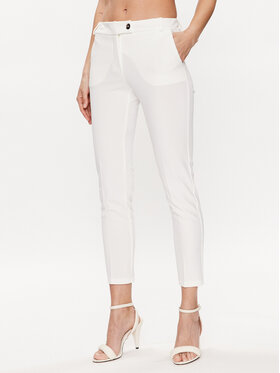 Rinascimento Rinascimento Pantaloni di tessuto CFC0113051003 Bianco Slim Fit