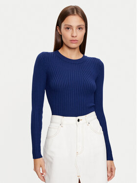 Pieces Pieces Пуловер Crista 17115047 Тъмносин Slim Fit