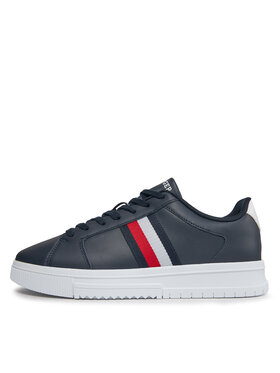 Tommy Hilfiger Superge Supercup Lth Stripes Ess FM0FM04895 Mornarsko Modra